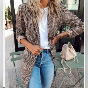 SALE! BB Dakota Plaid Boyfriend Blazer